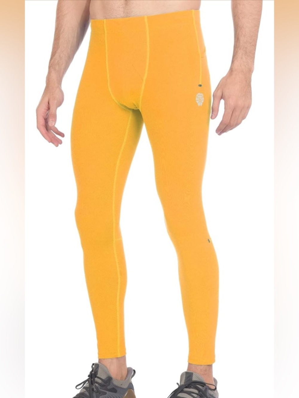 Men's Thermal Base Layer Tights in Yellow